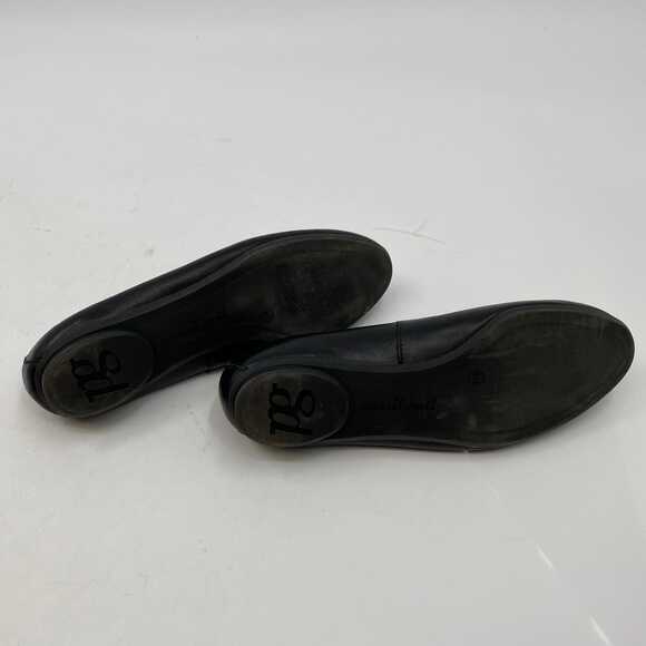 Paul Green Black Leather Flats with Bow Accent | Women’s Size 7 - Picture 4 of 7